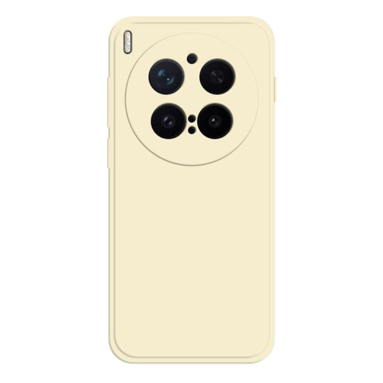 White liquid silicone phone case with four-camera circular cluster and side port