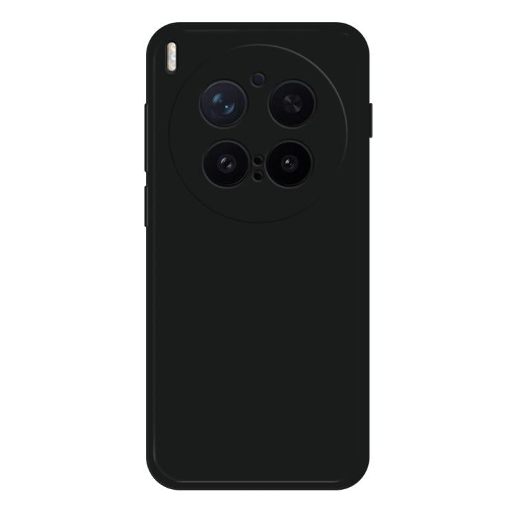 Imitation liquid silicone phone case in dark color, with camera cutouts
