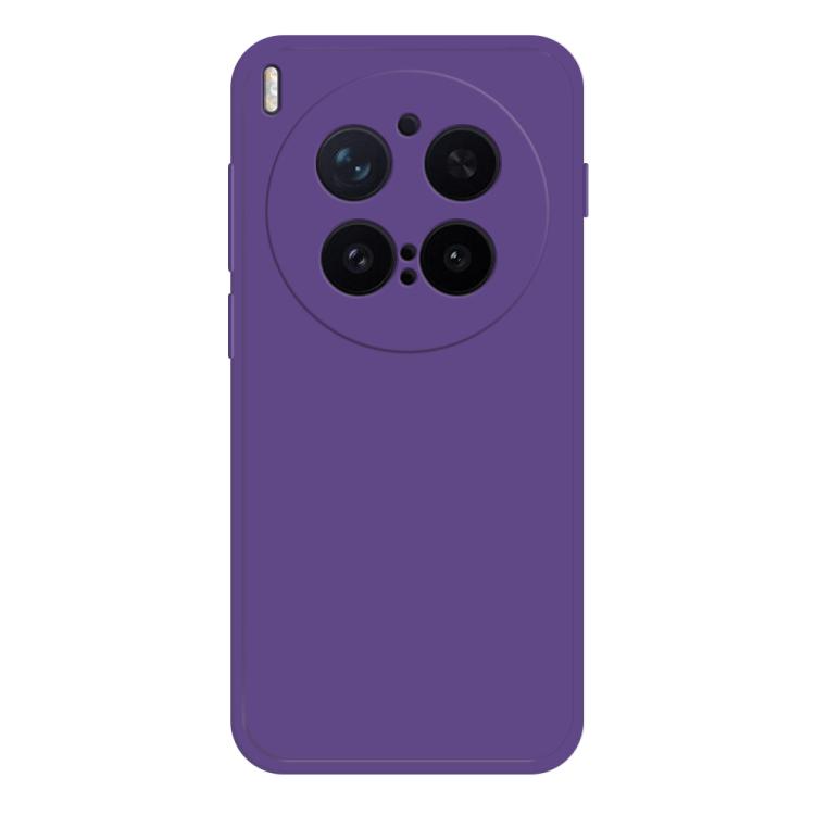 Imitation liquid silicone phone case in purple, with camera cutouts