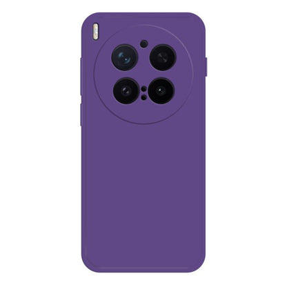 Imitation liquid silicone phone case in purple, with camera cutouts
