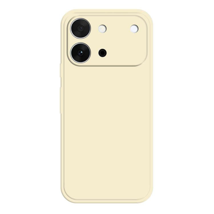 Imitation liquid silicone phone case with camera cutouts, white