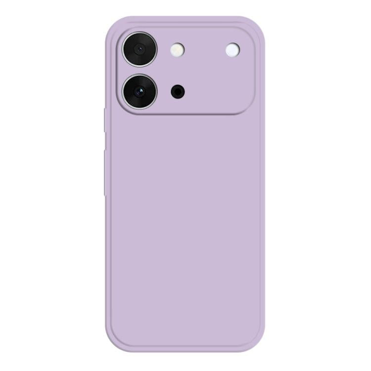 Imitation liquid silicone phone case with camera cutouts, purple