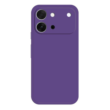 Imitation liquid silicone phone case with camera cutouts, dark purple