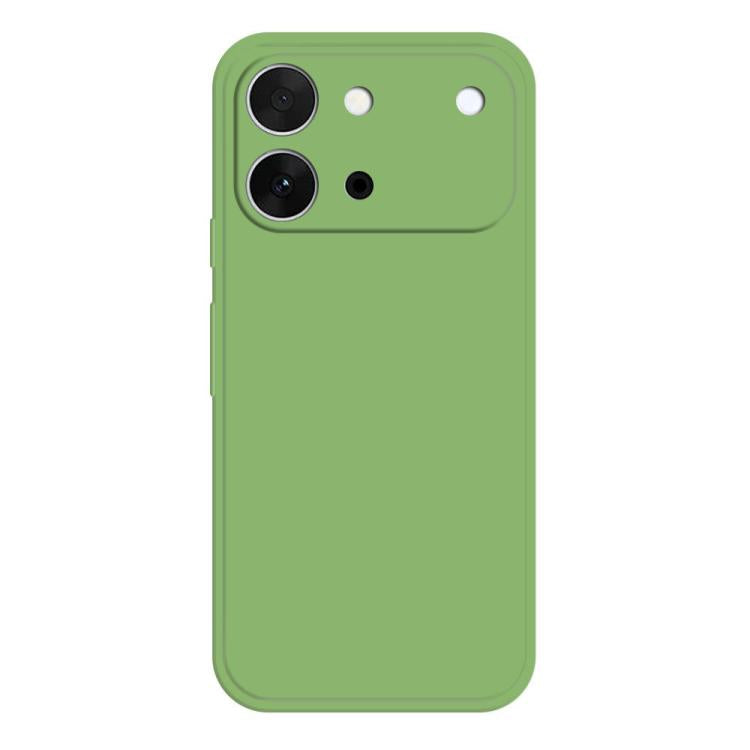 Imitation liquid silicone phone case with camera cutouts, matcha green
