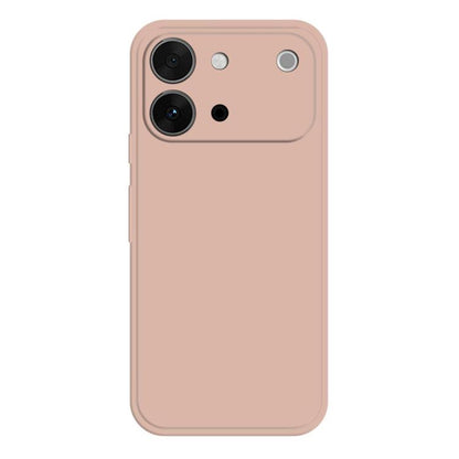 Blush pink liquid silicone phone case with dual camera cutouts