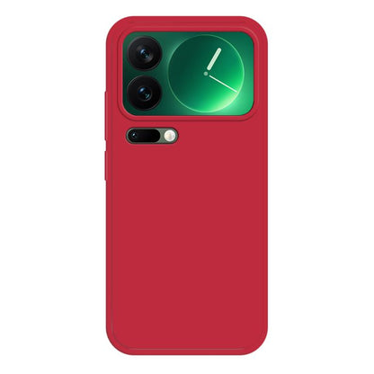 Liquid silicone phone case, red with camera cutouts