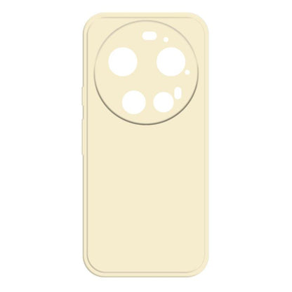 Cream silicone phone case with camera cutouts and raised lip edges