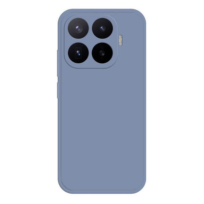 Blue silicone phone case with camera cutouts and raised lip edges