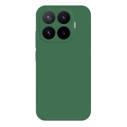 Dark green liquid silicone phone case with raised camera lens cutouts.