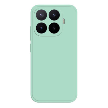 Light cyan liquid silicone phone case with raised camera lens cutouts.