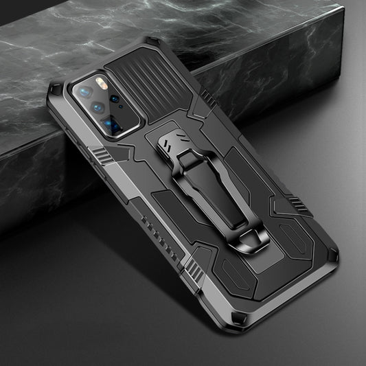 Rugged gray and black protective phone case with kickstand and camera cutouts