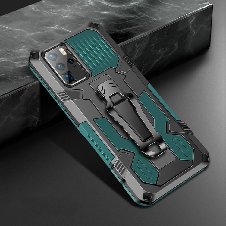 Rugged teal and gray protective phone case with kickstand and camera cutouts