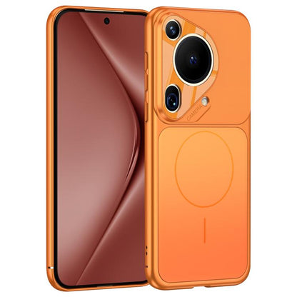 Frosted MagSafe phone case, orange, dual camera cutout and charging ring
