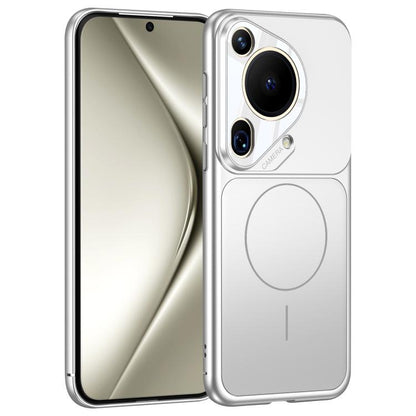 Frosted MagSafe phone case, silver, dual camera cutout and charging ring