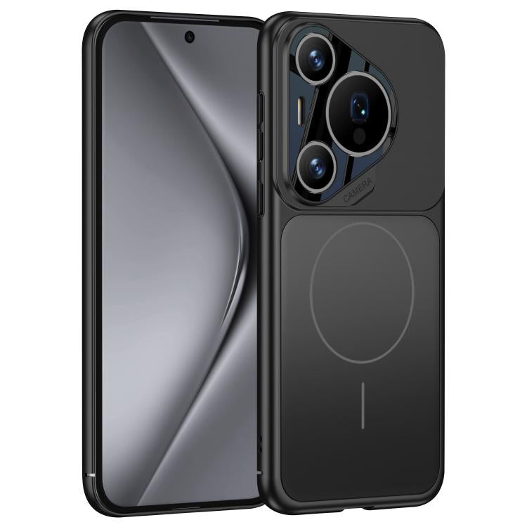 Frosted MagSafe phone case, black, dual camera cutout and charging ring