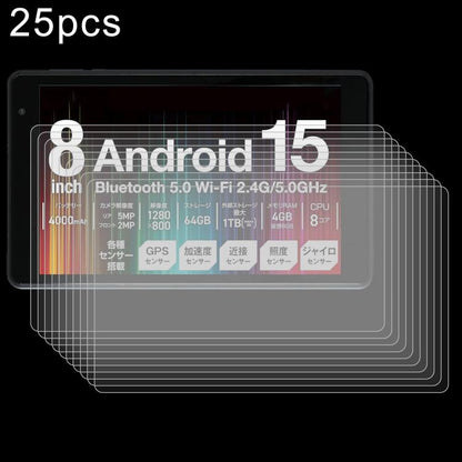 25-pack tempered glass screen protector films for tablet screens