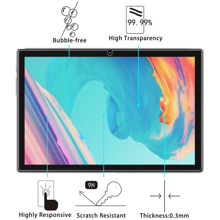 2pcs 9H 0.3mm Explosion-proof Tempered Glass Film, For Raemond M70 Tablet 11 inch, For Raemond K80 / K70 / K50 10.1 inch