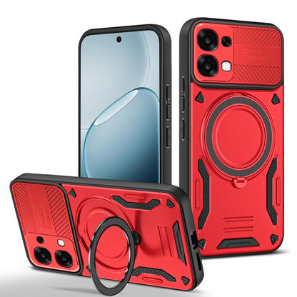 MagSafe 2-in-1 TPU phone case in red with rotating ring stand