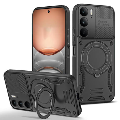 TPU phone case with rotating ring holder, dark gray back cover and stand ring detail
