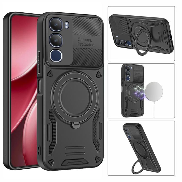MagSafe 2 in 1 TPU Phone Case with Rotating Holder, For vivo Y31 5G 2025 / Y21d, For vivo X300 Pro, For vivo V60 Lite 5G / 4G, For vivo V50 Lite 5G / 4G, For vivo Y04 4G / Y29s 5G
