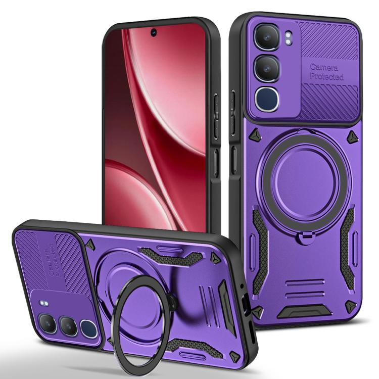 MagSafe 2 in 1 TPU Phone Case with Rotating Holder, For vivo Y31 5G 2025 / Y21d, For vivo X300 Pro, For vivo V60 Lite 5G / 4G, For vivo V50 Lite 5G / 4G, For vivo Y04 4G / Y29s 5G