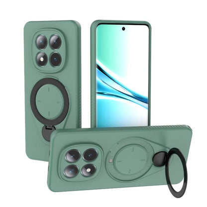 Green TPU phone case with MagSafe ring and 360 rotating kickstand holder