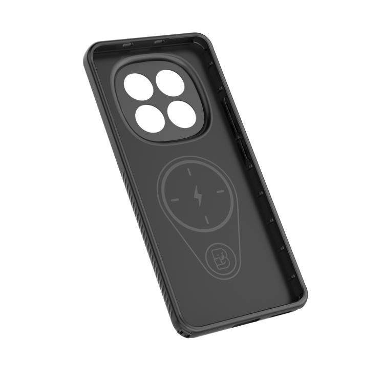 Black MagSafe TPU phone case with ring holder, camera cutouts, and MagSafe ring panel