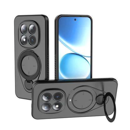 Black TPU phone case with MagSafe ring and 360 rotating kickstand holder