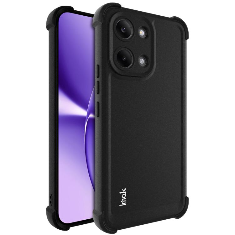 Shockproof TPU phone case, matte black with raised camera guards and shockproof bumper