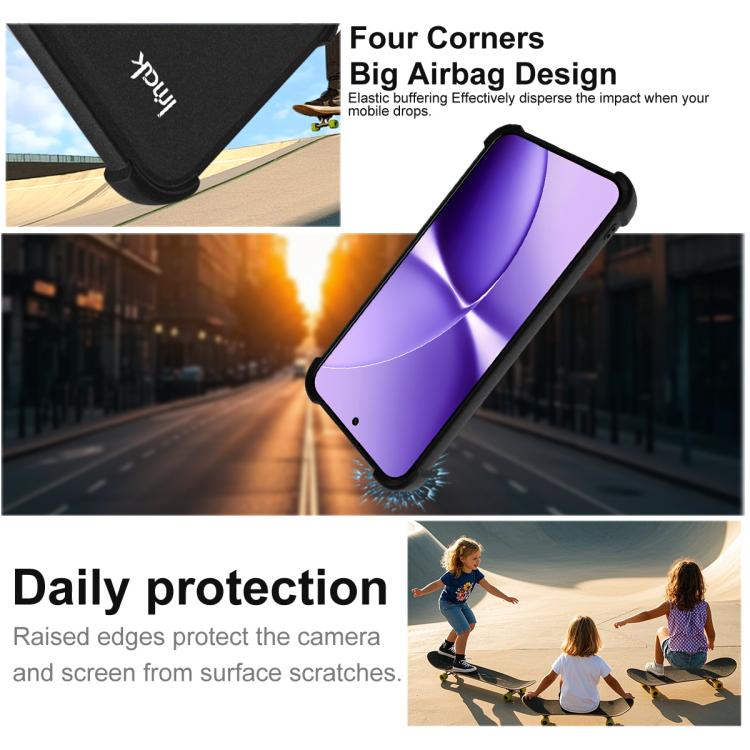 Shockproof TPU phone case with raised edges for screen and camera protection