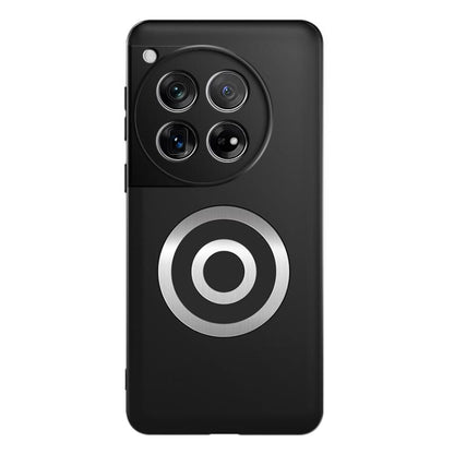 Black magnetic phone case with circular ring logo and five-lens camera cutouts