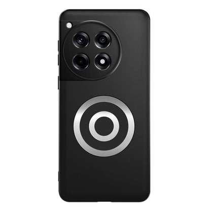 Black magnetic phone case with circular ring logo and quad-lens camera cutouts