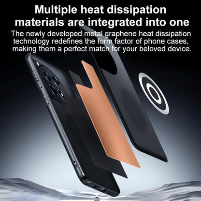 Black frosted phone case back with circular magnetic logo and camera cutouts
