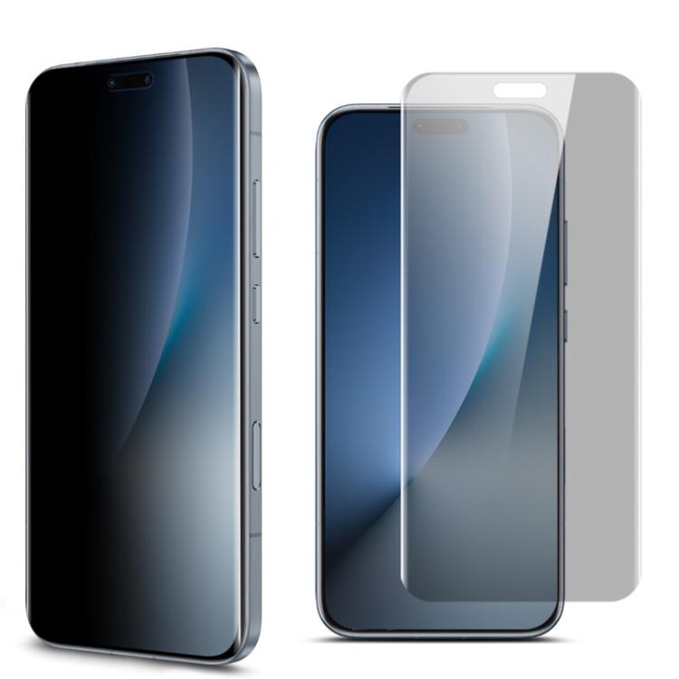 Curved full-screen privacy hydrogel film with protective cover for smartphone display