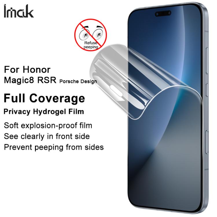 Full-coverage privacy hydrogel screen film with curved fit for smartphone front