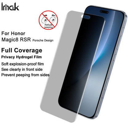 Curved privacy hydrogel screen film covering smartphone display, full-coverage