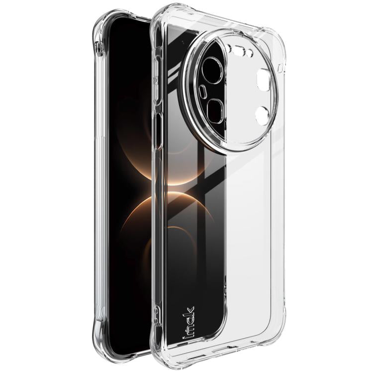 Clear shockproof TPU phone case with protective bumper around camera lens