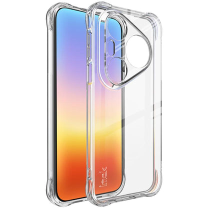 Clear shockproof TPU phone case with camera lens cutout for Huawei Pura phones