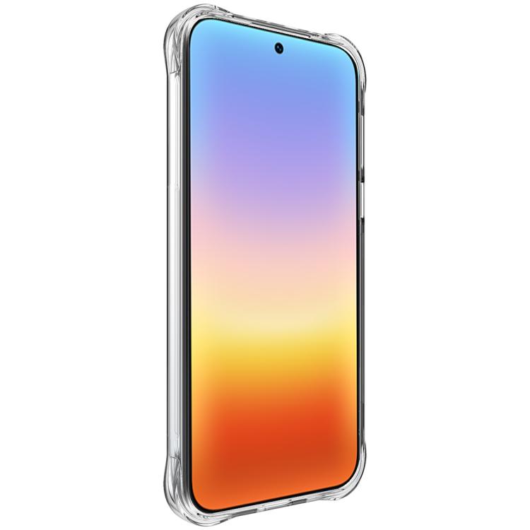Transparent TPU phone case with raised edges for screen and camera protection