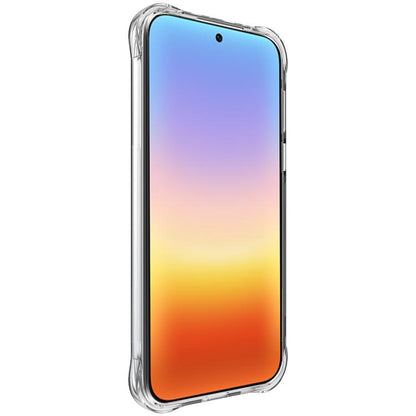 Transparent TPU phone case with raised edges for screen and camera protection