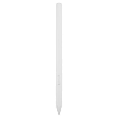 White stylus pen side view with slim body and small control button.