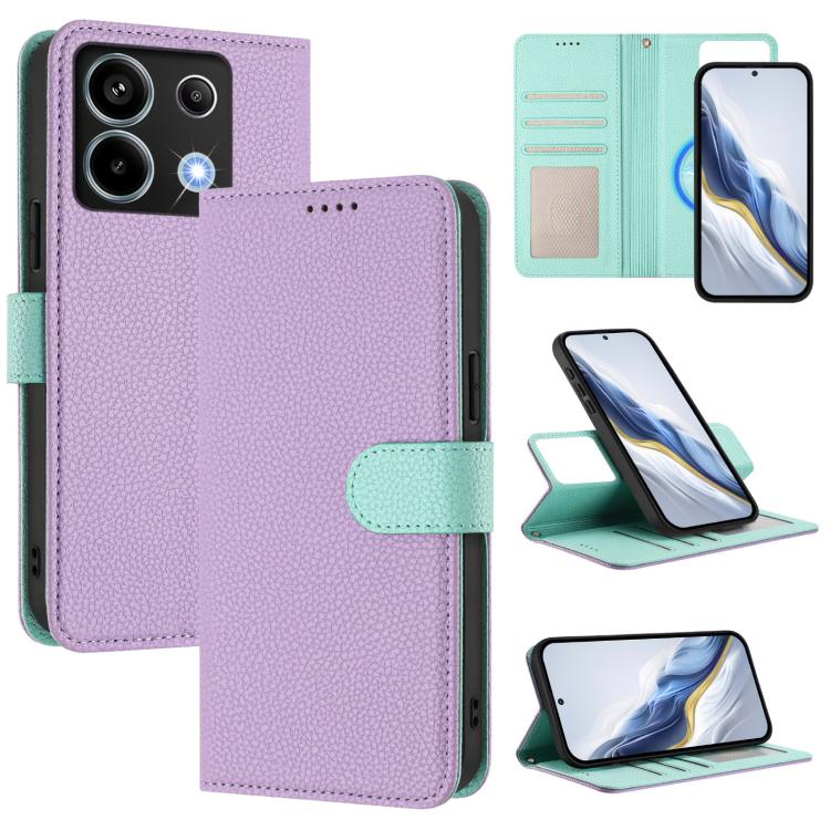 Detachable Litchi Texture Magnetic Vegan Leather Phone Case, For Redmi 14C 4G / 14R 5G / Poco C75, For Redmi Note 14 5G Global, For Redmi Note 14 Pro+ 5G Global, For Redmi Note 14 Pro 5G Global, For Redmi 13 4G / 5G / Note 13R                          ...