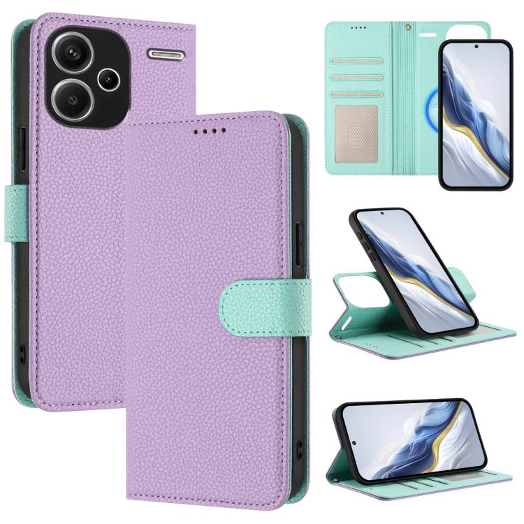 Detachable Litchi Texture Magnetic Vegan Leather Phone Case, For Redmi 14C 4G / 14R 5G / Poco C75, For Redmi Note 14 5G Global, For Redmi Note 14 Pro+ 5G Global, For Redmi Note 14 Pro 5G Global, For Redmi 13 4G / 5G / Note 13R                          ...
