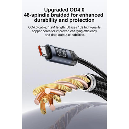 Yesido CA138C 66W USB to Type-C OLED Display Charging Data Cable, USB to Type-C
