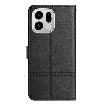 Black leather phone case with cutout for triple camera module