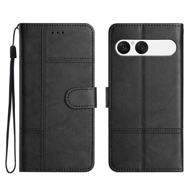 Cowhide Texture Stitching Leather Phone Case, For Sony Xperia 10 VII