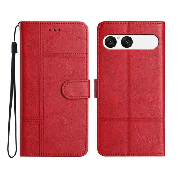 Cowhide Texture Stitching Leather Phone Case, For Sony Xperia 10 VII