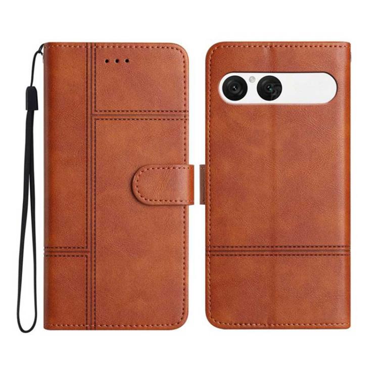 Cowhide Texture Stitching Leather Phone Case, For Sony Xperia 10 VII