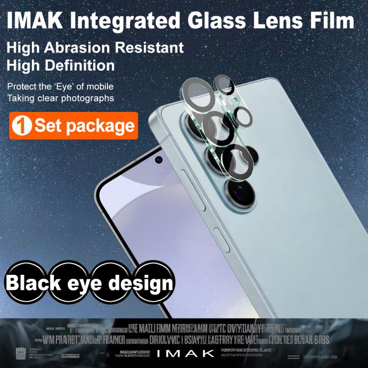 Integrated glass lens film set for smartphone rear cameras, black eye design visible