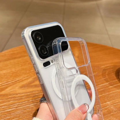 Large Hole Camera MagSafe Magnetic Clear Acrylic TPU Case, For Xiaomi 17 Pro Max, For Xiaomi 17 Pro, For Xiaomi 17